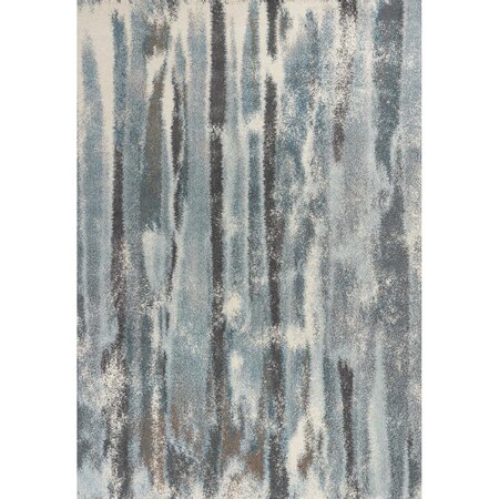 Palacedesigns Polypropylene Teal Area Rug - 6 ft. 7 in. x 9 ft. 6 in. PA3668729
